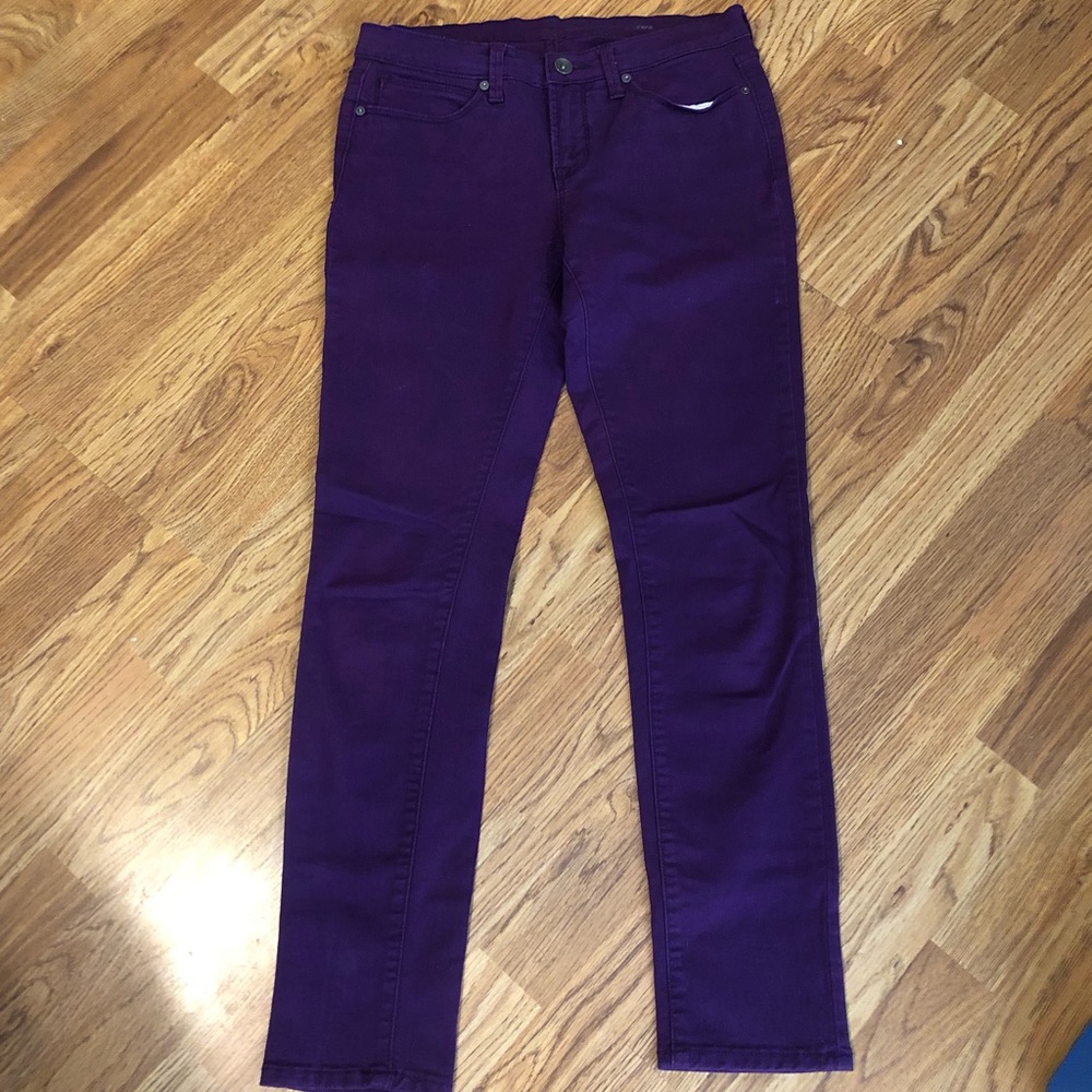 Purple skinny jeans, size 29/8.